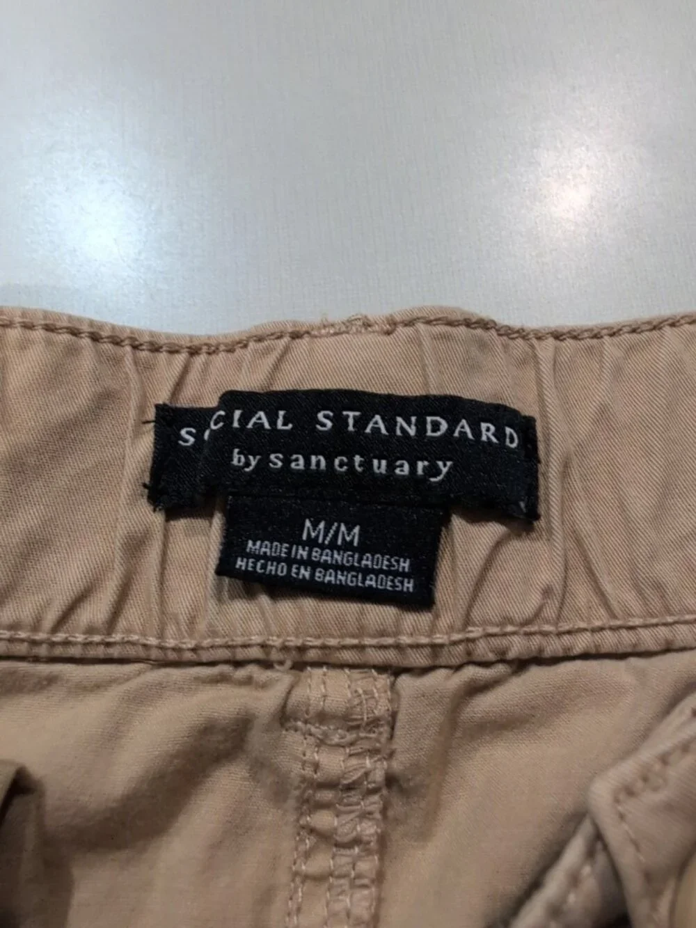 Social Standard by Sanctuary Skirt Women's M Beige Short Cargo Solid‎